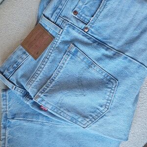 Levi's Ribcage Straight Leg Sky Blue Premium Denim Pants